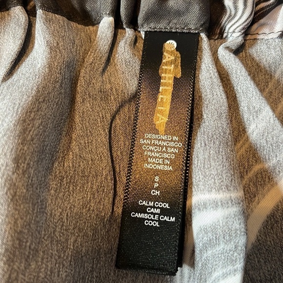 Athleta-S-black and gray patterned-100% cupro-adjustable, calm cool cami top. - Picture 7 of 12